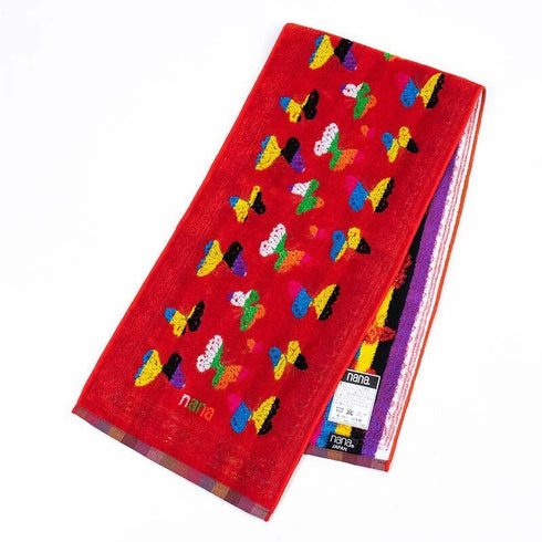 タオル 横浜ナナ NANA フェイスタオル ハーフ パピヨン オレンジ多色 nn-fth7-K