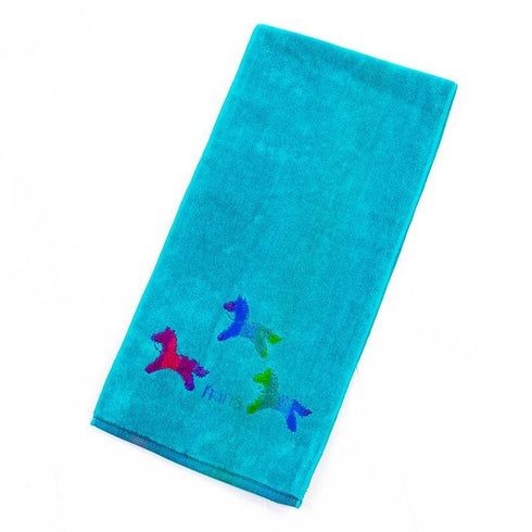 タオル 横浜ナナ 湘南ナナ NANA フェイスタオル ハーフ ポニー柄 ターコイズブルー多色 nn-fth21-B