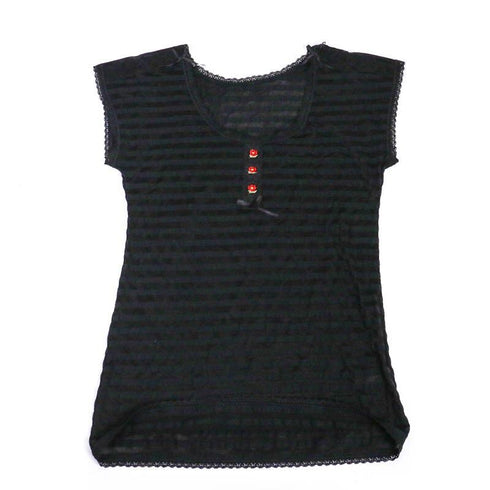 フレンチシャツ 下着 TUNIC【定番】 サッカーボーダー フレンチシャツ クロ 9447-D