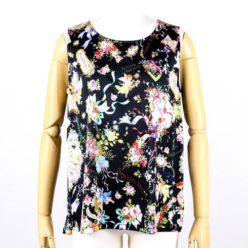 シャツ TUNIC ビスコラピア*ラブリーシーズン ノースリーブシャツ クロ 8339-C