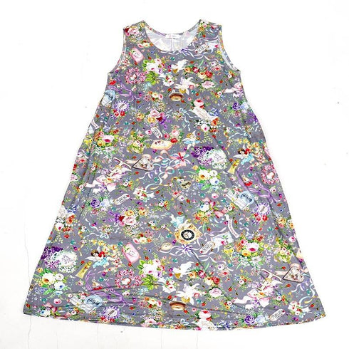 ノースリーブ TUNIC ビスコラピア・シャイニーデイ ノースリーブ グレー フリーサイズ 13419-C