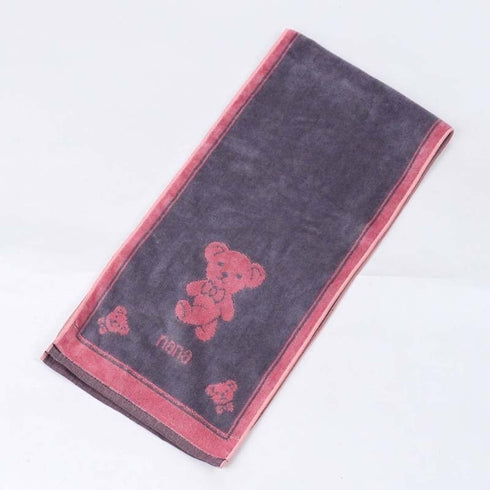 タオル 横浜ナナ 湘南ナナ NANA フェイスタオル ハーフ ベア グレーピンク nn-fth2-C