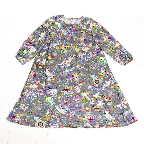 ネグリジェ TUNIC ビスコラピア・シャイニーデイ 長袖ネグリジェ グレー フリーサイズ 12781-C