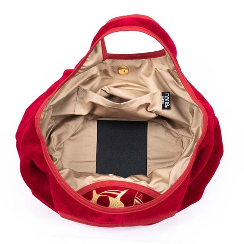 バッグ 横浜ナナ NANA Kバッグ フレンチブルドッグ アカ金糸刺繍 nn-k34