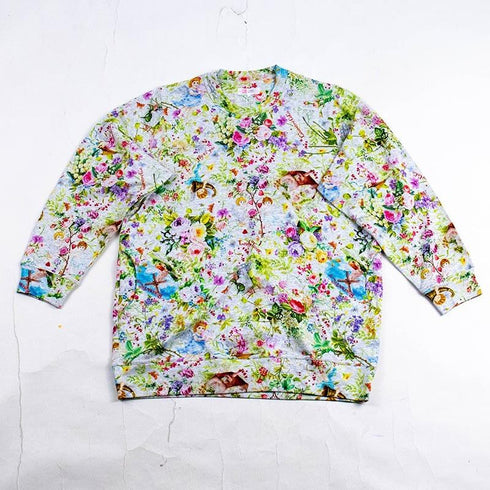 【セール】パジャマ TUNIC 40接結・エンジェルビュー フリーサイズ トレーナーパジャマ グレー杢 AWS-23458-C ¥25,300→¥17,710