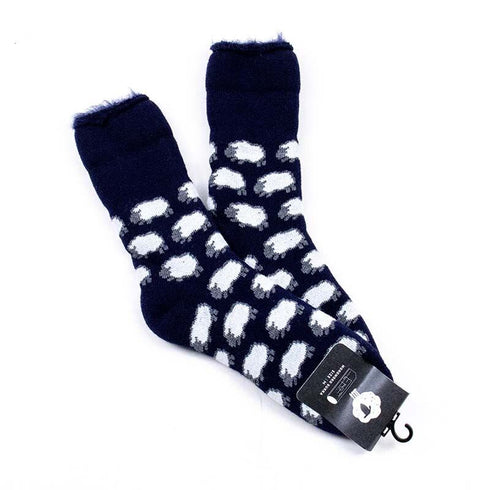 ソックス fromF モコモコソックス ランマス/ひつじ ネイビー サイズM 36-38 (22.5ー25cm)TV015MG