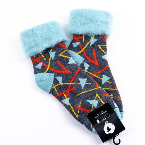 ソックス fromF モコモコソックス ホンカ/アカマツ メルグレー サイズM 36-38 (22.5ー25cm)TV103MMGY