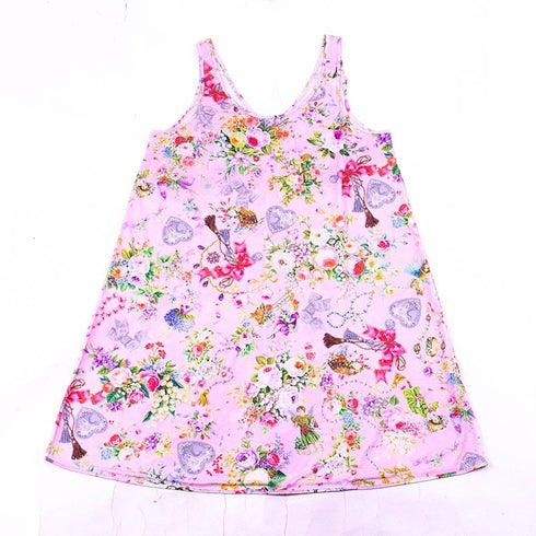 スリップ TUNIC ビスコラピア・リリーフェアリー Aラインスリップ ピンク 1565-B