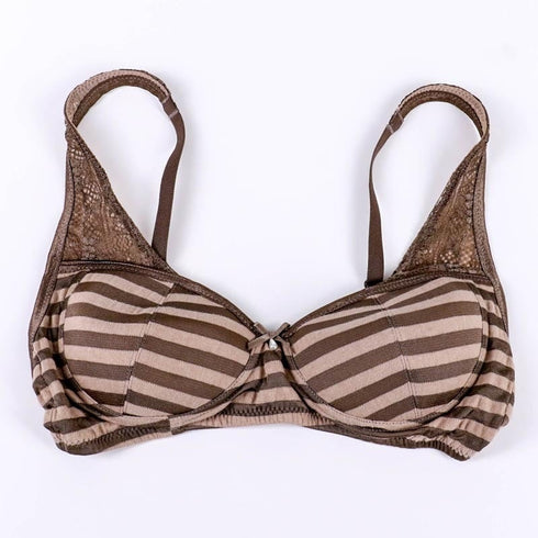 ブラジャー TUNIC サッカーボーダー ふわっとブラ M モカ 4179M-E