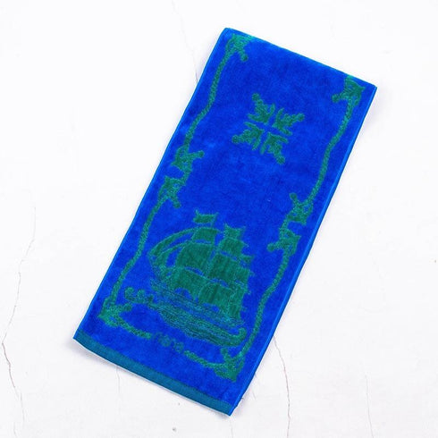 タオル 横浜ナナ 湘南ナナ NANA フェイスタオル ハーフ ヴァイキング柄 ブルーグリーン nn-fth29-H