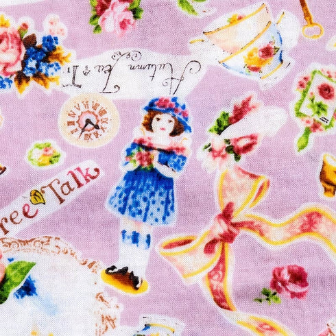 パジャマ TUNIC 60接結・レースレディ 襟付全開パジャマ フリーサイズ ピンク 29314-A