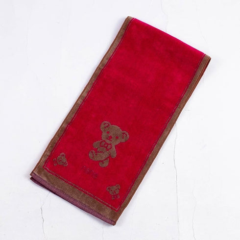 タオル 横浜ナナ 湘南ナナ NANA フェイスタオル ハーフ ベア柄 チェリーピンクグレー nn-fth2-K