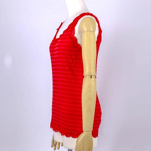 ランニング 下着 TUNIC【定番】サッカーボーダー ランニングシャツ アカ フリーサイズ 9009-I