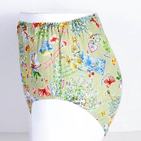 ショーツ TUNIC 80接結・ハーブガーデン オヤスミパンツ グリーン サイズL 1128L-C