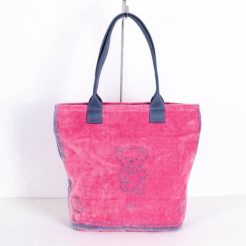 バッグ 横浜ナナ NANA ショルダーバッグ ベア柄 ピンクグレーライン nn-sb27-B