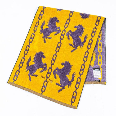 タオル 横浜ナナ 湘南ナナ NANA フェイスタオル ホース イエローグレー nn-ft25-D