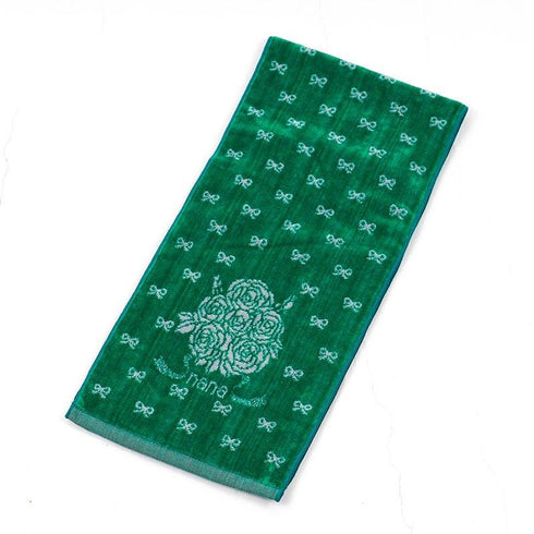 タオル 横浜ナナ 湘南ナナ NANA フェイスタオル ハーフ ブーケ柄 グリーンシロ nn-fth31-Q