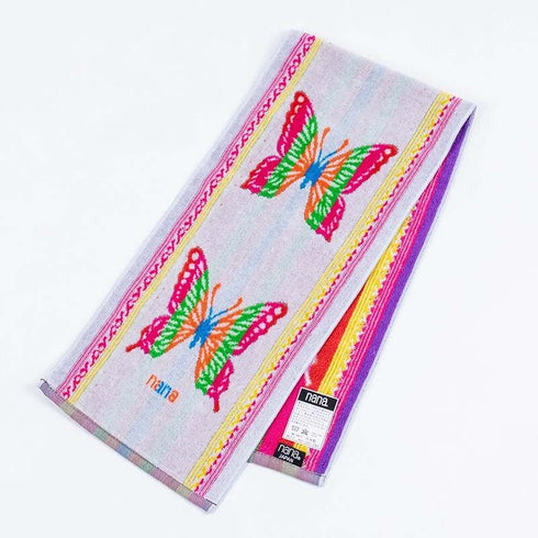 タオル 横浜ナナ NANA フェイスタオル ハーフ パピヨン2 シロ多色 nn-fth8-E