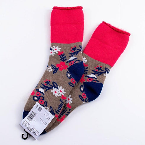 ソックス fromF モコモコソックス セッペレ/花輪 ウォームグレー サイズM 36-38 (22.5ー25cm)TV100MWGY