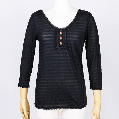 長袖シャツ TUNIC【定番】 サッカーボーダー 長袖シャツ クロ