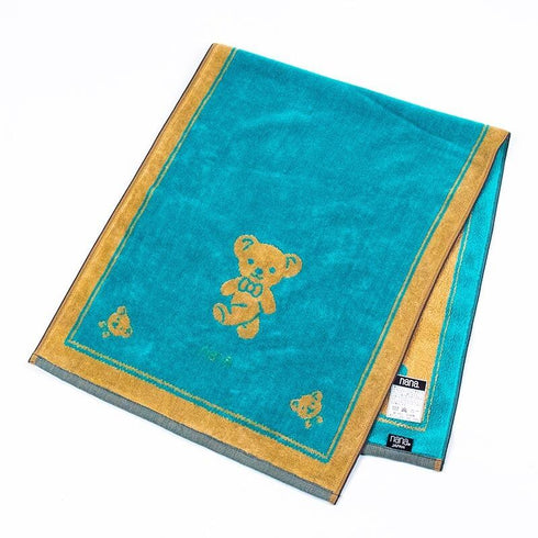 タオル 横浜ナナ 湘南ナナ NANA フェイスタオル ベア ターコイズブルーベージュ nn-ft18F