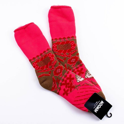 ソックス MOOMIN モコモコソックス ミィ クッカキンップ/花束 ピーチ サイズM 36-38 (22.5ー25cm)MM044MPE