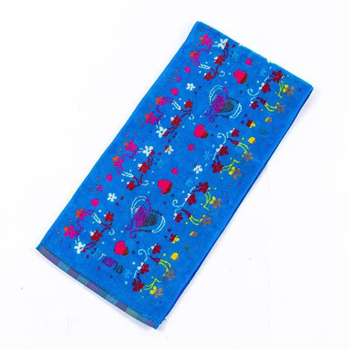 タオル 横浜ナナ 湘南ナナ NANA フェイスタオル ハーフ ハートフラワー ブルー多色 nn-fth18-I