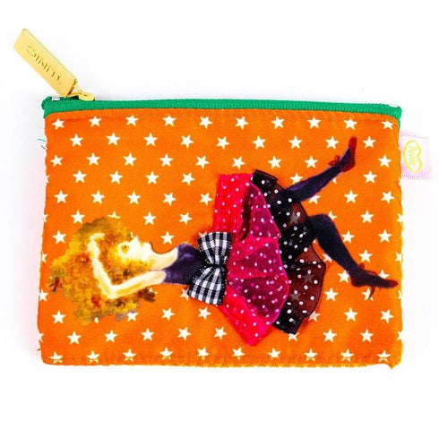 ポーチ TUNIC 鴨居キャラ星のダンサーのメッシュミニポーチ オレンジ 19284-A