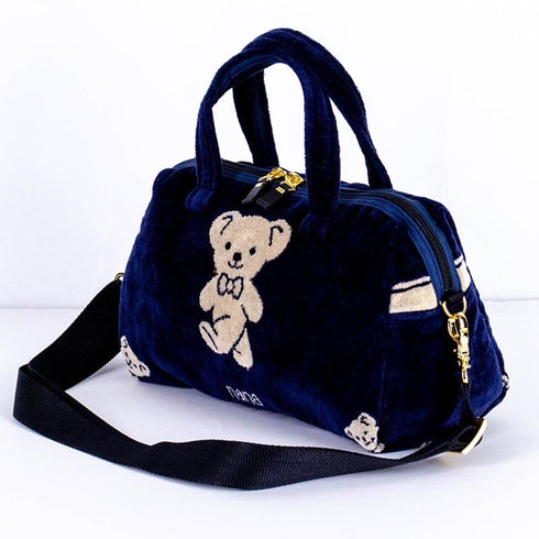 バッグ 横浜ナナ 湘南ナナ NANA 2Wayバック ベア柄 紺ベージュ nn-2way7-B