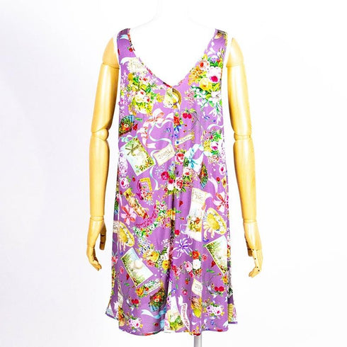 スリップ TUNIC ビスコラピア・オールハピネス Aラインスリップ パープル 1563-C