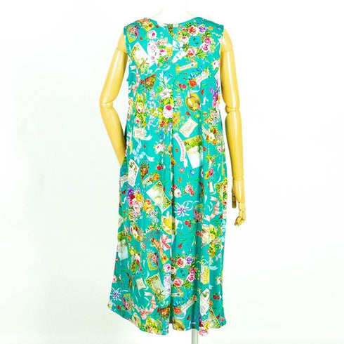 ノースリーブ TUNIC ビスコラピア・オールハピネス ノースリーブネグリジェ グリーン 13416-B