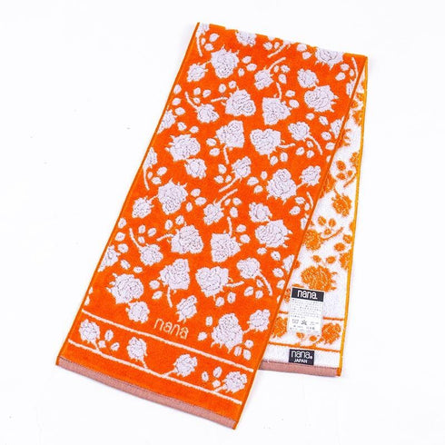 タオル 横浜ナナ 湘南ナナ NANA フェイスタオル ハーフ ローズ2 オレンジシロ nn-fth11-H