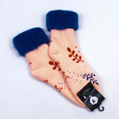 ソックス fromF モコモコソックス ユルッティ/ハーブ サーモンピンク サイズM 36-38 (22.5ー25cm)TV052D