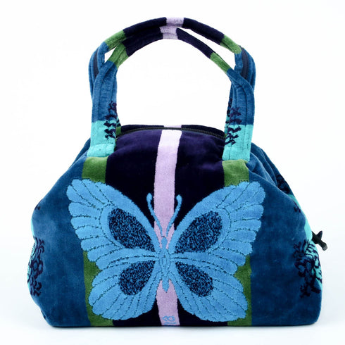 バッグ 横浜ナナ NANA 湘南ナナ ボストンバッグ中 B蝶 ブルー