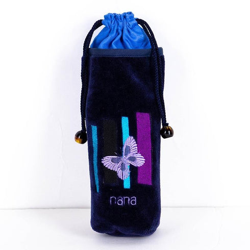 ケース 横浜ナナ NANA ペットボトルケース B蝶柄 紺 nn-npbk1-C