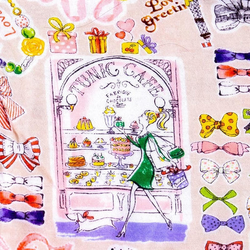 パジャマ TUNIC 60接結・リボンキャラ ヨーク全開パジャマ フリーサイズ ベージュ 26379-B