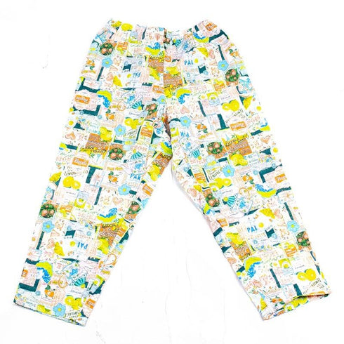 【セール】パジャマ TUNIC 80シルキーローンサッカー・レモネードGirl 7分袖全開パジャマ フリーサイズ オレンジ AWS-26088-B