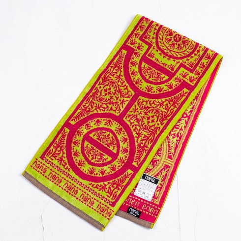 タオル 横浜ナナ 湘南ナナ NANA フェイスタオル ハーフ ドーム柄 イエローオレンジ nn-fth27-K