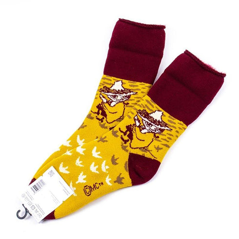 ソックス MOOMIN モコモコソックス スナフキンアッシュイエロー ベージュ サイズM 36-38 (22.5ー25cm)MM051M-AYL