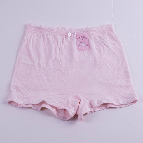 ショーツ テフテフ まいてふてふ ふわふわコットン ショーツ1分丈(アウトゴム)ピンク サイズL TF-AP01L-B