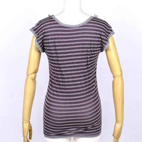 フレンチシャツ 下着 TUNIC【定番】 サッカーボーダー フレンチシャツ グレー 9447-F