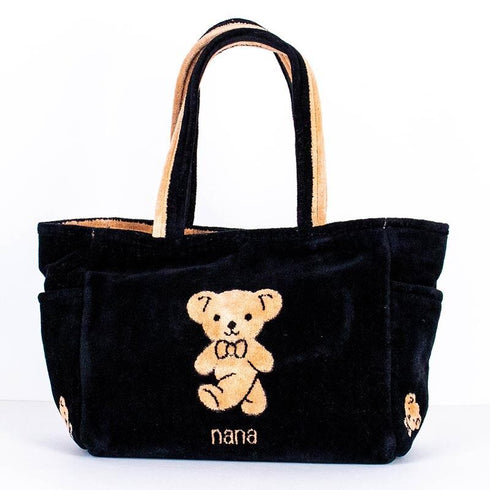 バッグ 横浜ナナ 湘南ナナ NANA 湘南バッグ ベア柄 クロベージュ nn-sn8-B
