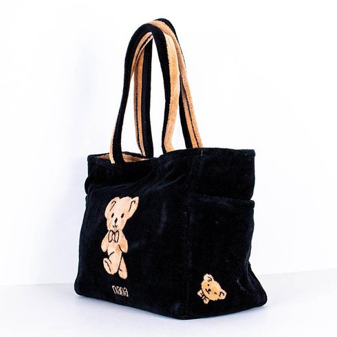 バッグ 横浜ナナ 湘南ナナ NANA 湘南バッグ ベア柄 クロベージュ nn-sn8-B