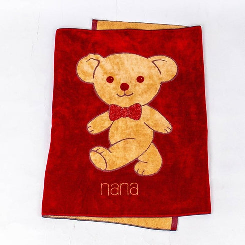 タオル 横浜ナナ NANA バスタオル ベア柄 アカベージュ nn-bast11-A