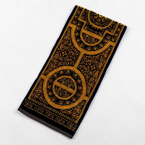 タオル 横浜ナナ 湘南ナナ NANA フェイスタオル ハーフ ドーム柄 クロイエロー nn-fth27-V