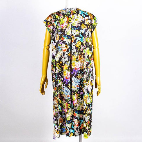 ネグリジェ TUNIC 80双天竺・マリンラブ フレンチネグリジェ クロ フリーサイズ 53254-D