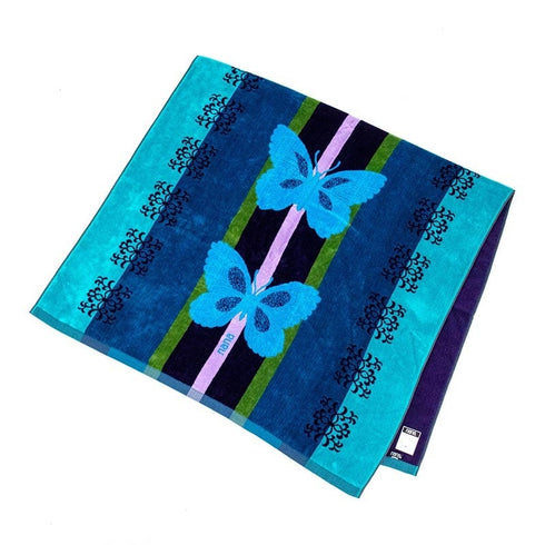 タオル 横浜ナナ NANA バスタオル B蝶 ブルー nn-bast1-B