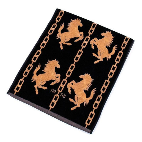 タオル 横浜ナナ 湘南ナナ NANA フェイスタオル ホース クロベージュ nn-ft25-F