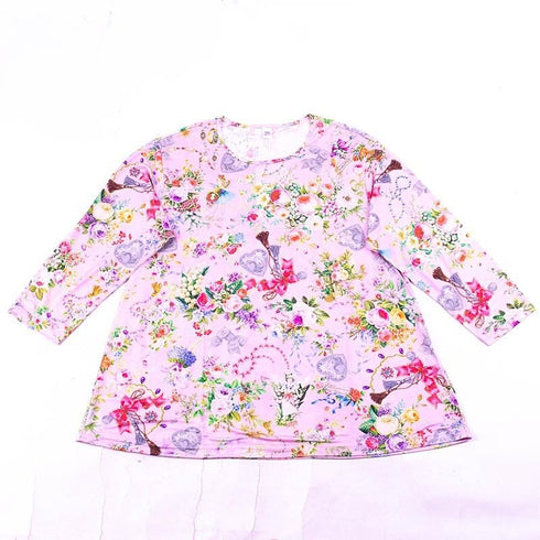パジャマ TUNIC ビスコラピア・リリーフェアリー 長袖パジャマ ピンク 12784-B