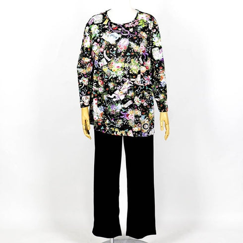 パジャマ TUNIC ビスコラピア・シャイニーデイ 長袖パジャマ クロ フリーサイズ 12782-D